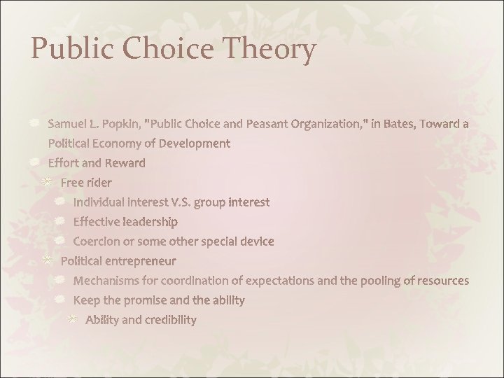 Public Choice Theory 
