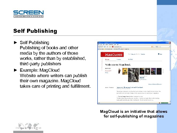 Self Publishing ► Self Publishing of books and other media by the authors of