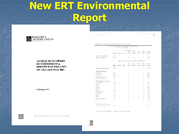 New ERT Environmental Report Prepared under a Grant from the Great Lakes Protection Fund