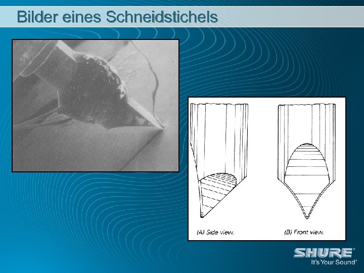 Bilder eines Schneidstichels 