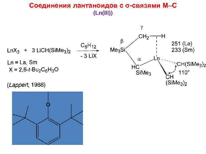 Соединения лантаноидов с -связями M–C (Ln(III)) 