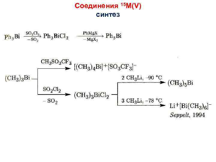 Соединения 15 M(V) синтез 