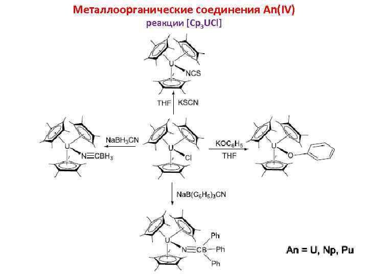 Металлоорганические соединения An(IV) реакции [Cp 3 UCl] 