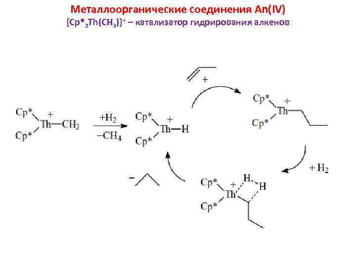 Металлоорганические соединения An(IV) [Cp*2 Th(CH 3)]+ – катализатор гидрирования алкенов 
