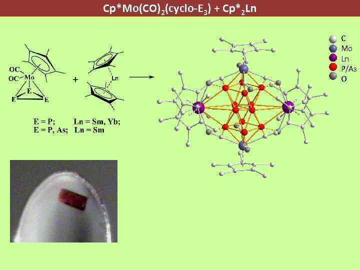 Cp*Mo(CO)2(cyclo-E 3) + Cp*2 Ln C Mo Ln P/As O 