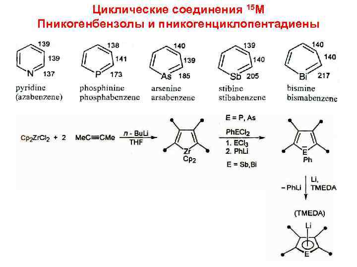 Циклические соединения 15 M Пникогенбензолы и пникогенциклопентадиены 