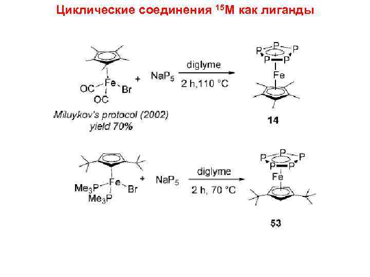 Циклические соединения 15 M как лиганды 