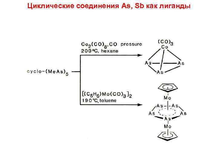 Циклические соединения As, Sb как лиганды 