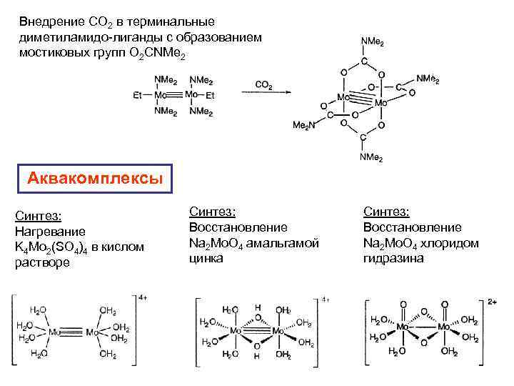 Внедрение CO 2 в терминальные диметиламидо-лиганды с образованием мостиковых групп O 2 CNMe 2