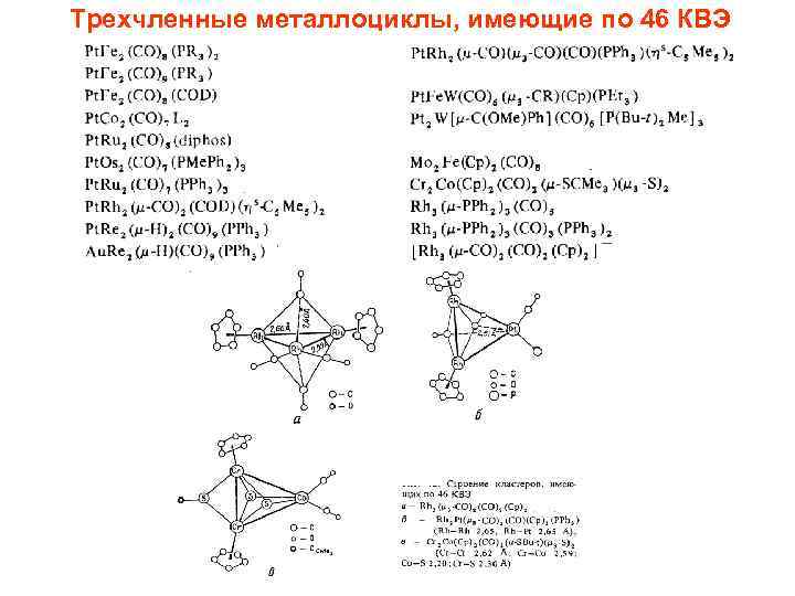 Трехчленные металлоциклы, имеющие по 46 КВЭ 