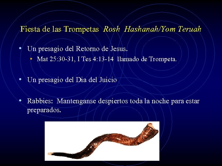 Fiesta de las Trompetas Rosh Hashanah/Yom Teruah • Un presagio del Retorno de Jesus.