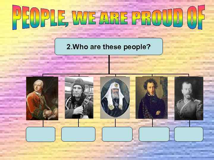 2. Who are these people? 