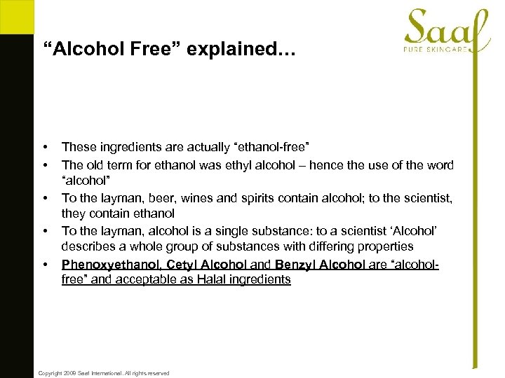“Alcohol Free” explained… • • • These ingredients are actually “ethanol-free” The old term