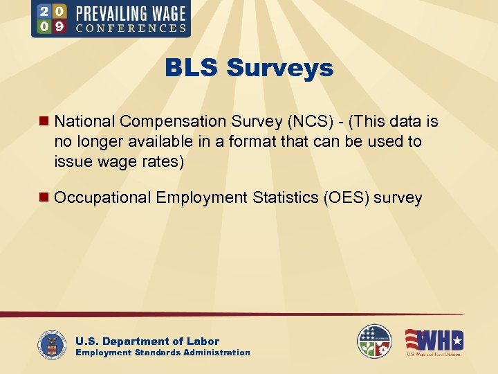 BLS Surveys n National Compensation Survey (NCS) - (This data is no longer available