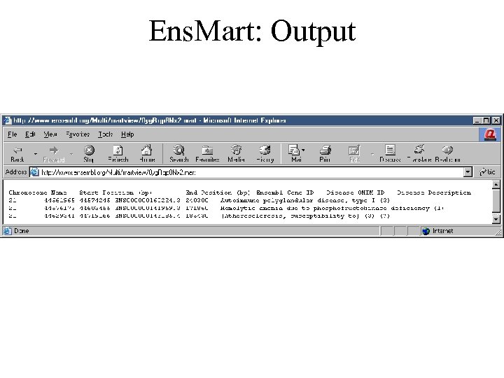 Ens. Mart: Output 