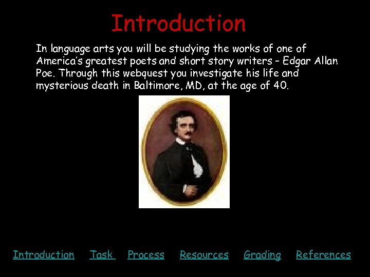 Introduction In language arts you will be studying the works of one of America’s