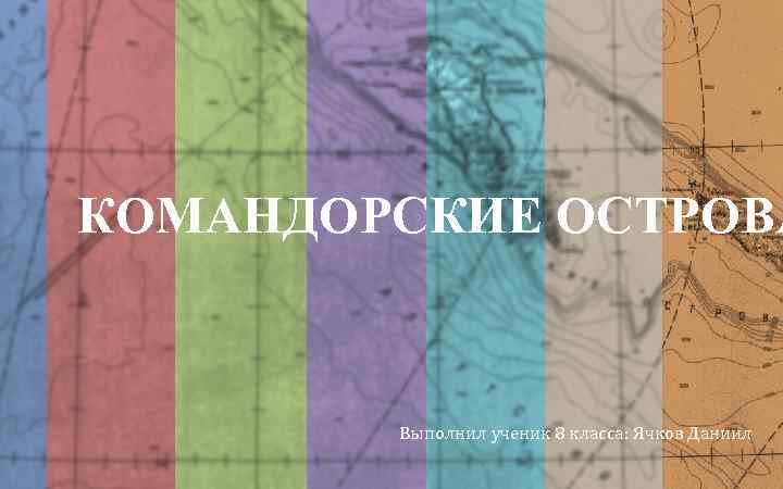 КОМАНДОРСКИЕ ОСТРОВА Выполнил ученик 8 класса: Ячков Даниил 