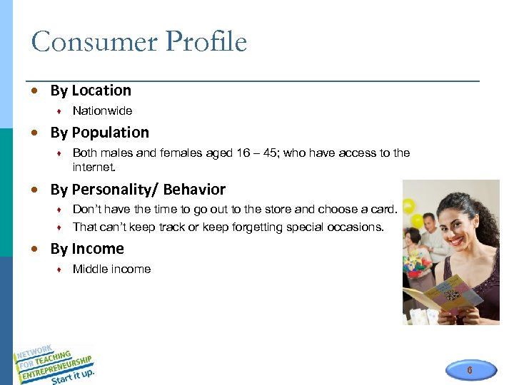 Consumer Profile By Location By Population Both males and females aged 16 – 45;