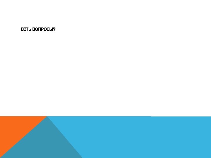 ЕСТЬ ВОПРОСЫ? 
