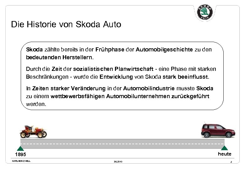 Die Historie von Skoda Auto Skoda zählte bereits in der Frühphase der Automobilgeschichte zu