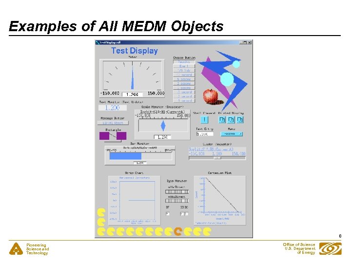Examples of All MEDM Objects 8 Pioneering Science and Technology Office of Science U.