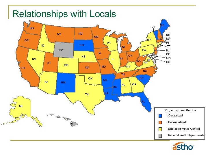 Relationships with Locals VT WA ND MT MN OR SD ID MI WY IA