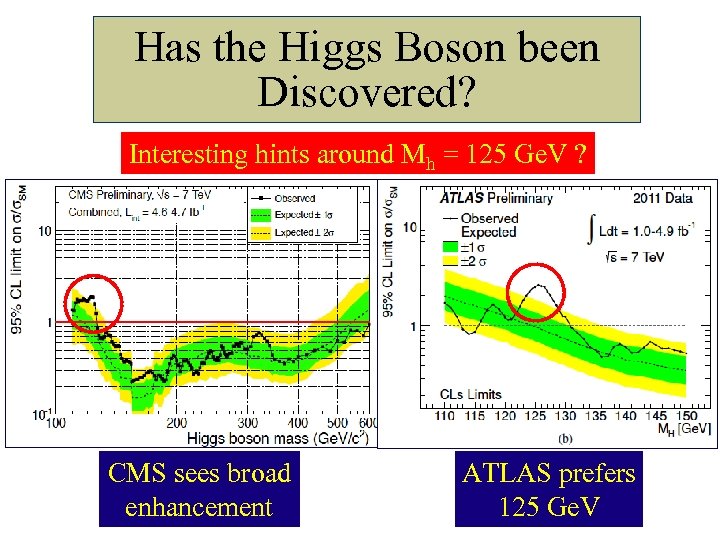 Has the Higgs Boson been Discovered? Interesting hints around Mh = 125 Ge. V