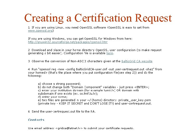 Creating a Certification Request 