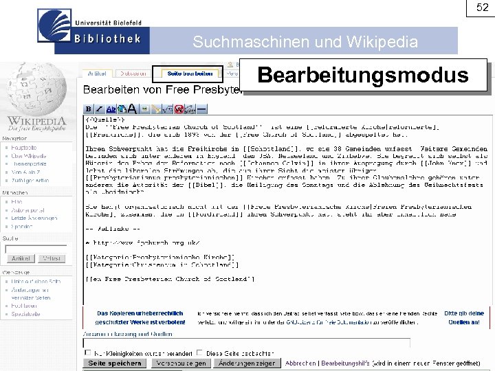 52 Suchmaschinen und Wikipedia Bearbeitungsmodus 