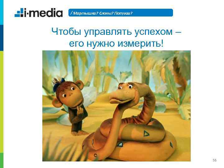 / Мартышки? Слоны? Попугаи? Чтобы управлять успехом – его нужно измерить! 56 