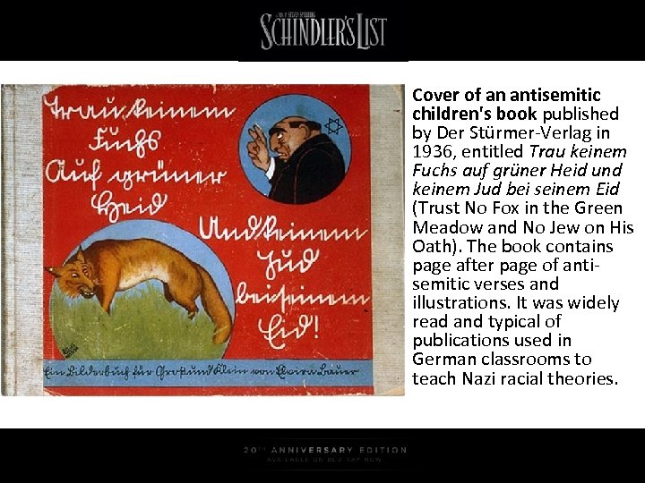 Cover of an antisemitic children's book published by Der Stürmer-Verlag in 1936, entitled Trau