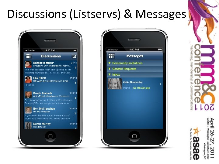 Discussions (Listservs) & Messages 