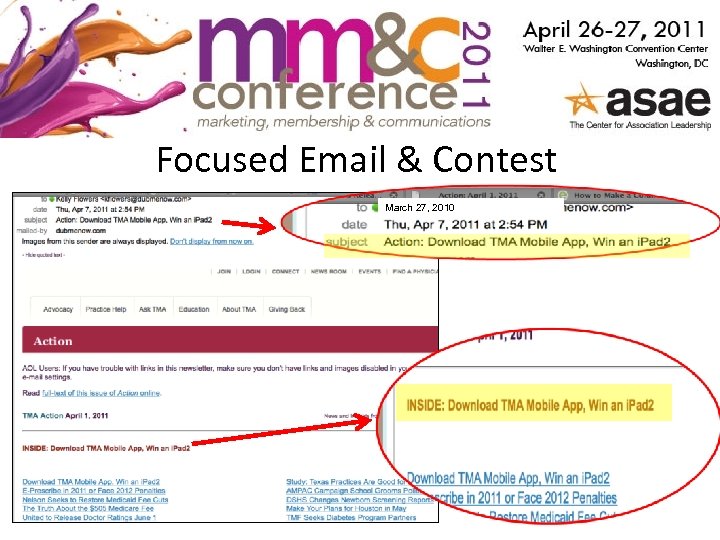 Focused Email & Contest March 27, 2010 