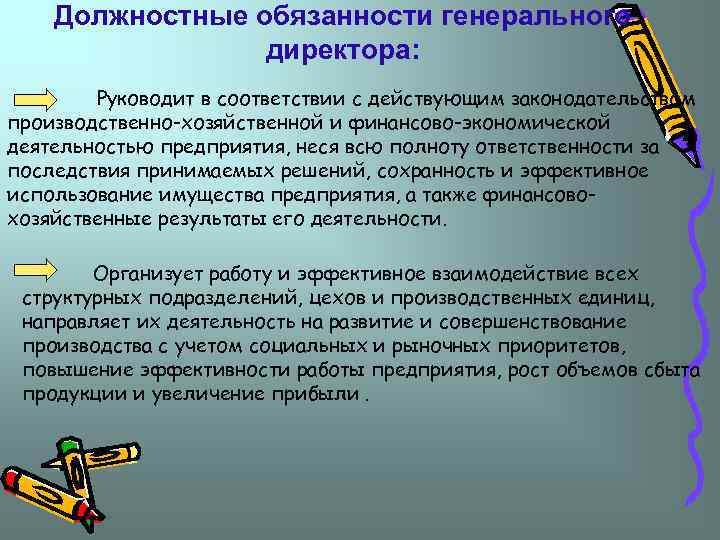 Ответственность директора ооо. Функционал генерального директора. Должностные обязанности генерального директора. Обязанности генерального директора предприятия. Обязанности ген директора.