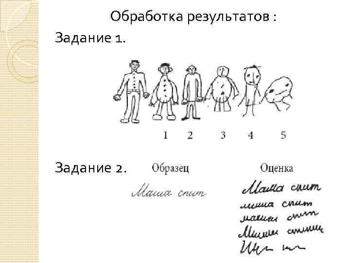 Обработка результатов : Задание 1. Задание 2. 