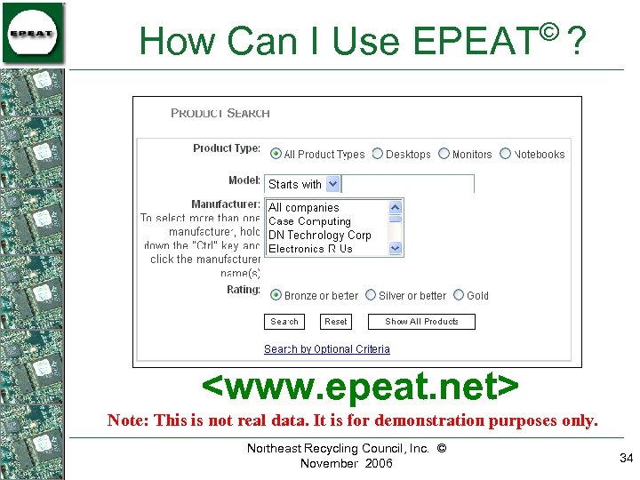 © How Can I Use EPEAT ? <www. epeat. net> Note: This is not