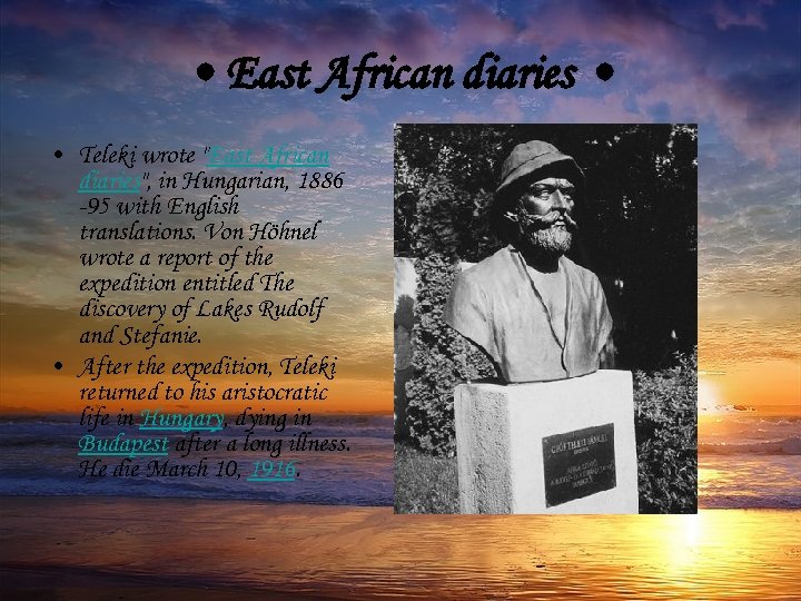  • East African diaries • • Teleki wrote 