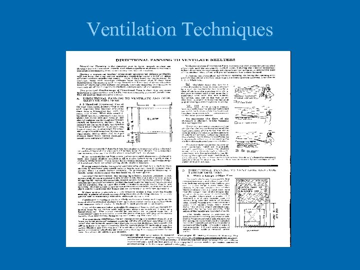 Ventilation Techniques 