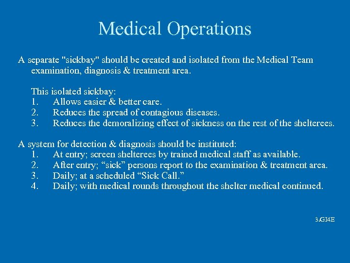 Medical Operations A separate 