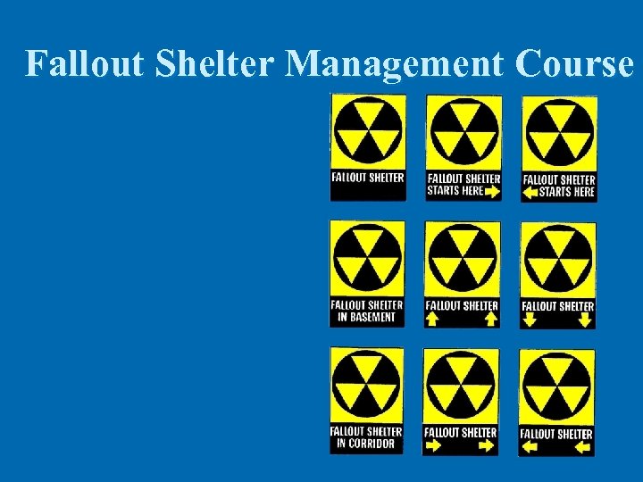 Fallout Shelter Management Course 