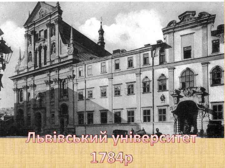 Львівський університет 1784 р 