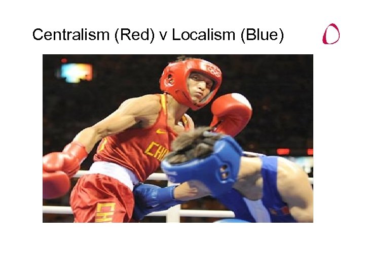 Centralism (Red) v Localism (Blue) 
