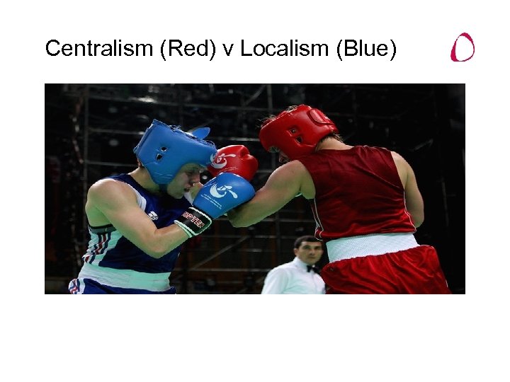 Centralism (Red) v Localism (Blue) 