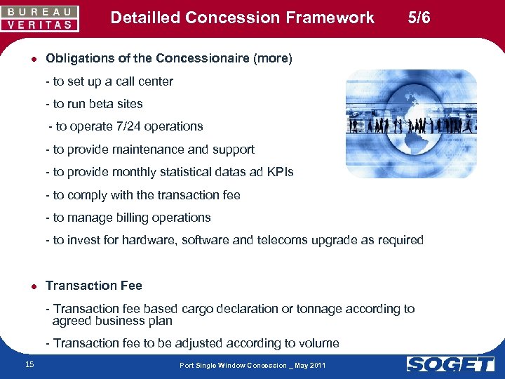 Detailled Concession Framework 5/6 ● Obligations of the Concessionaire (more) - to set up