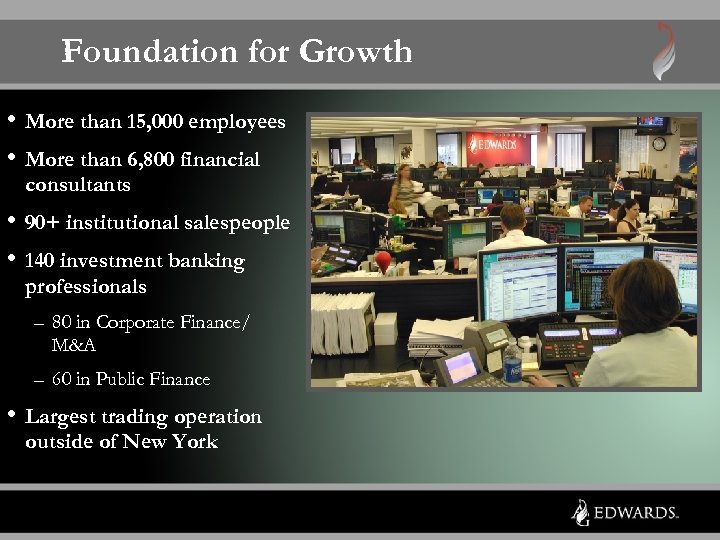 Foundation for Growth • More than 15, 000 employees • More than 6, 800