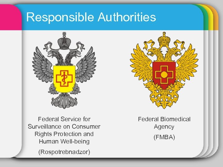 Responsible Authorities Federal Service for Surveillance on Consumer Rights Protection and Human Well-being (Rospotrebnadzor)
