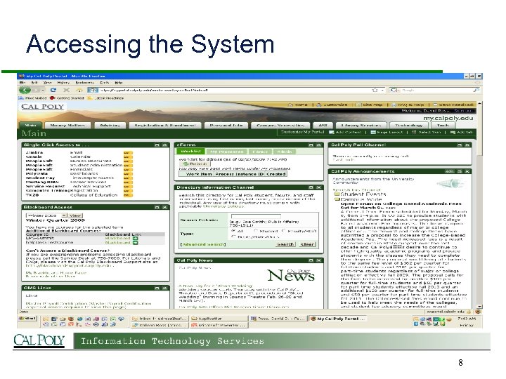Accessing the System 8 