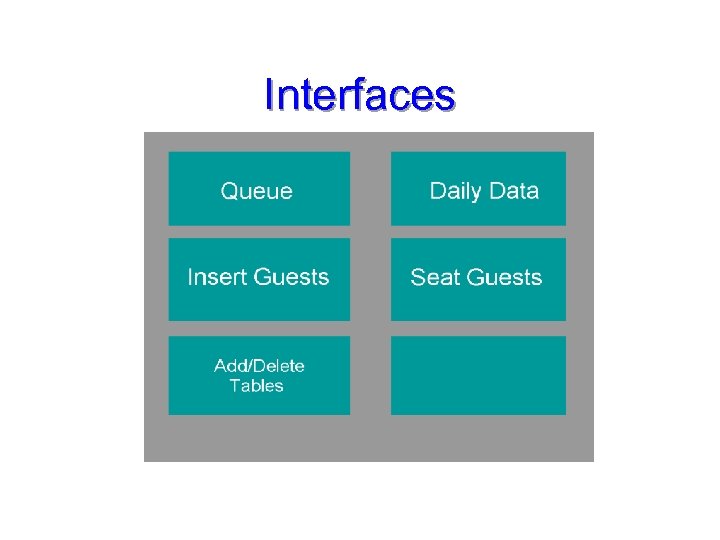 Interfaces Menu screen 15 