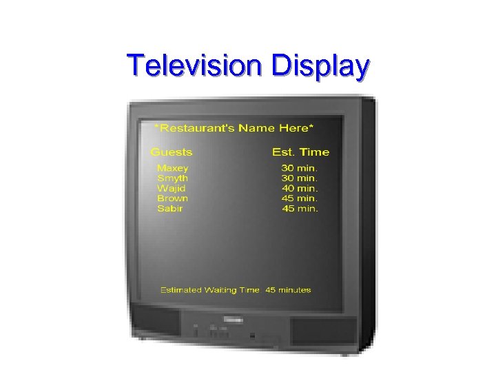 Television Display 22 