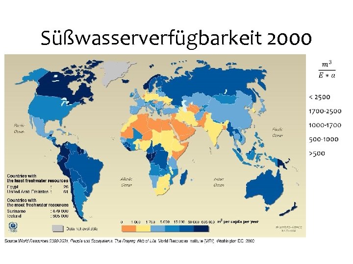 Süßwasserverfügbarkeit 2000 